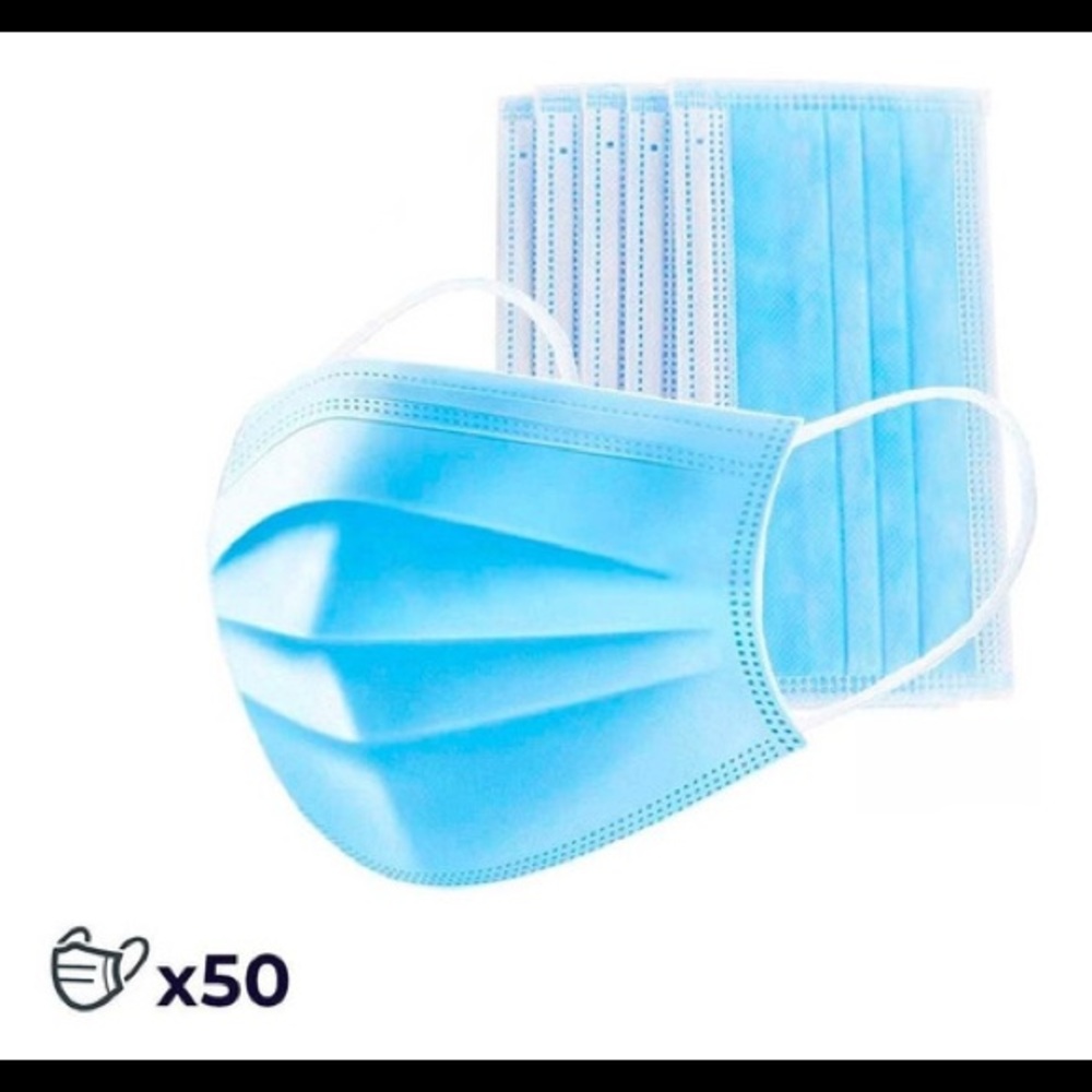 50 Pcs Face Mask Disposable Non Medical